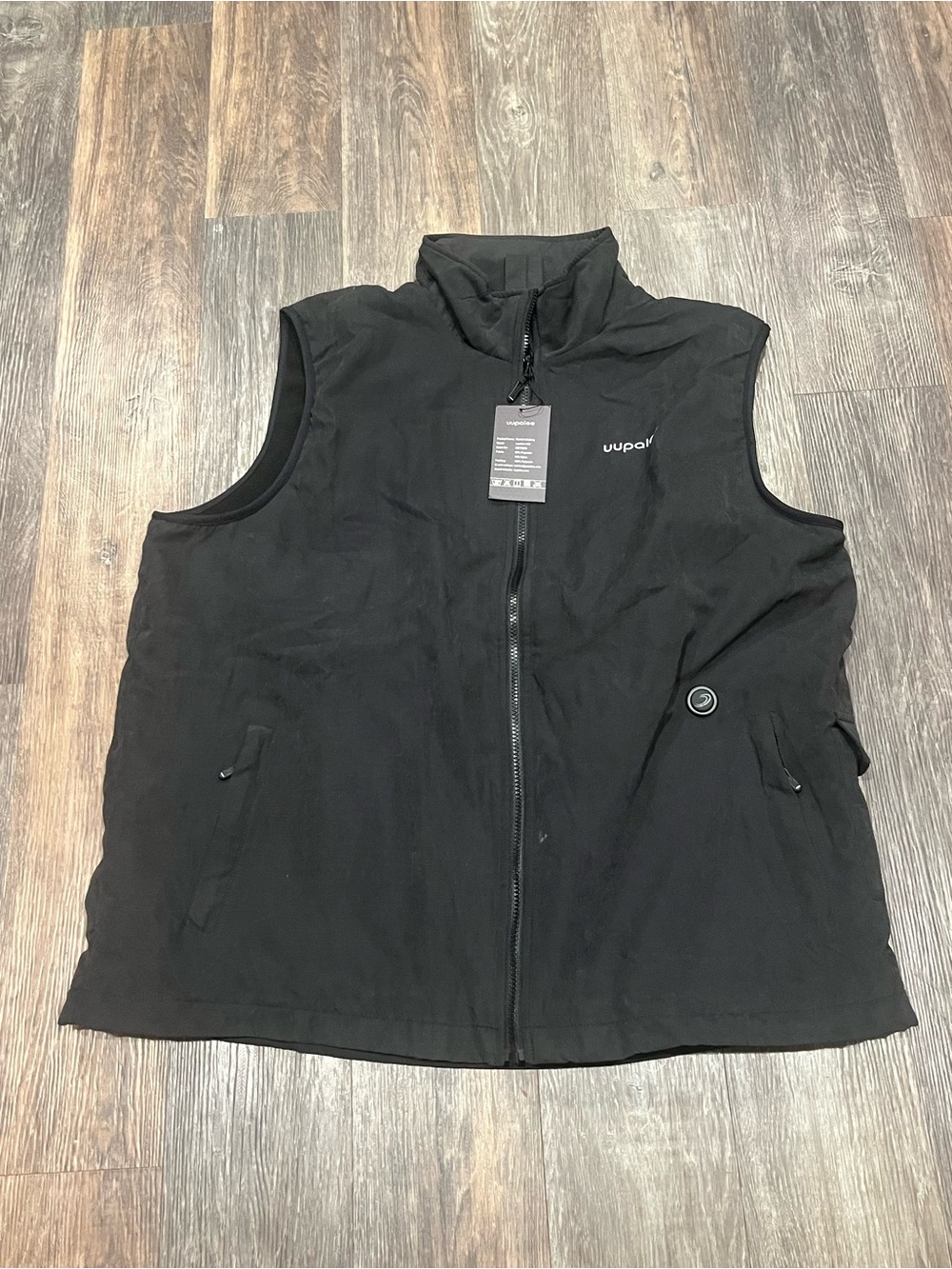 Uulee Men's Black Softshell heated Vest with Zip Front